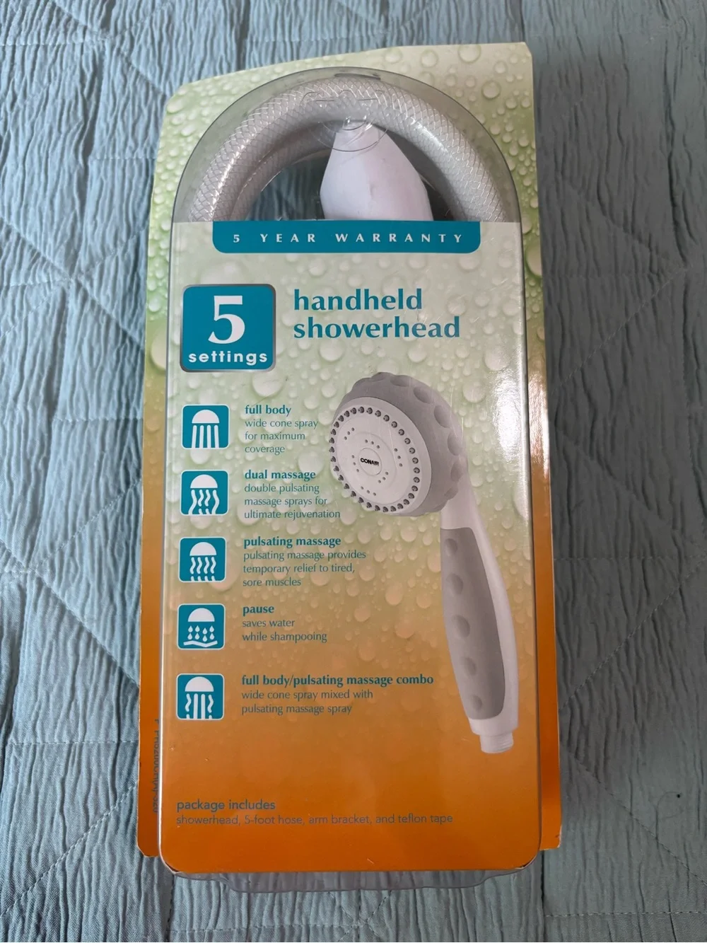 Conair Home Gray Handheld Showerhead - 5-Setting